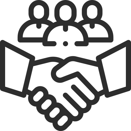Logo de deux mains de serrant